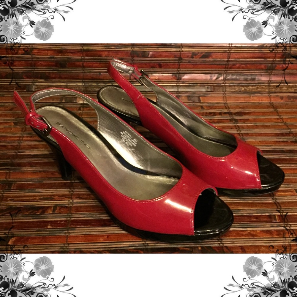 Bandolino Red & Black Heels